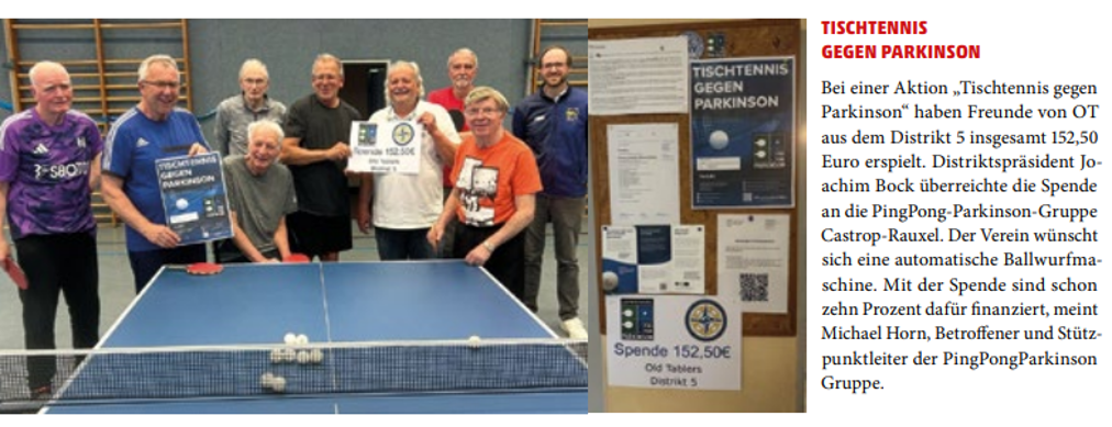 Jochen Bock überreicht die erste Spende